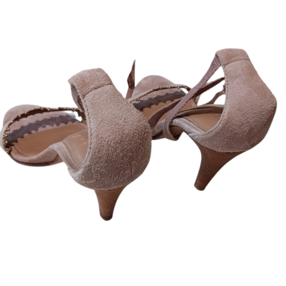 Ulla Johnson Dani Tassel Heels Rose Suede - Picture 10 of 16